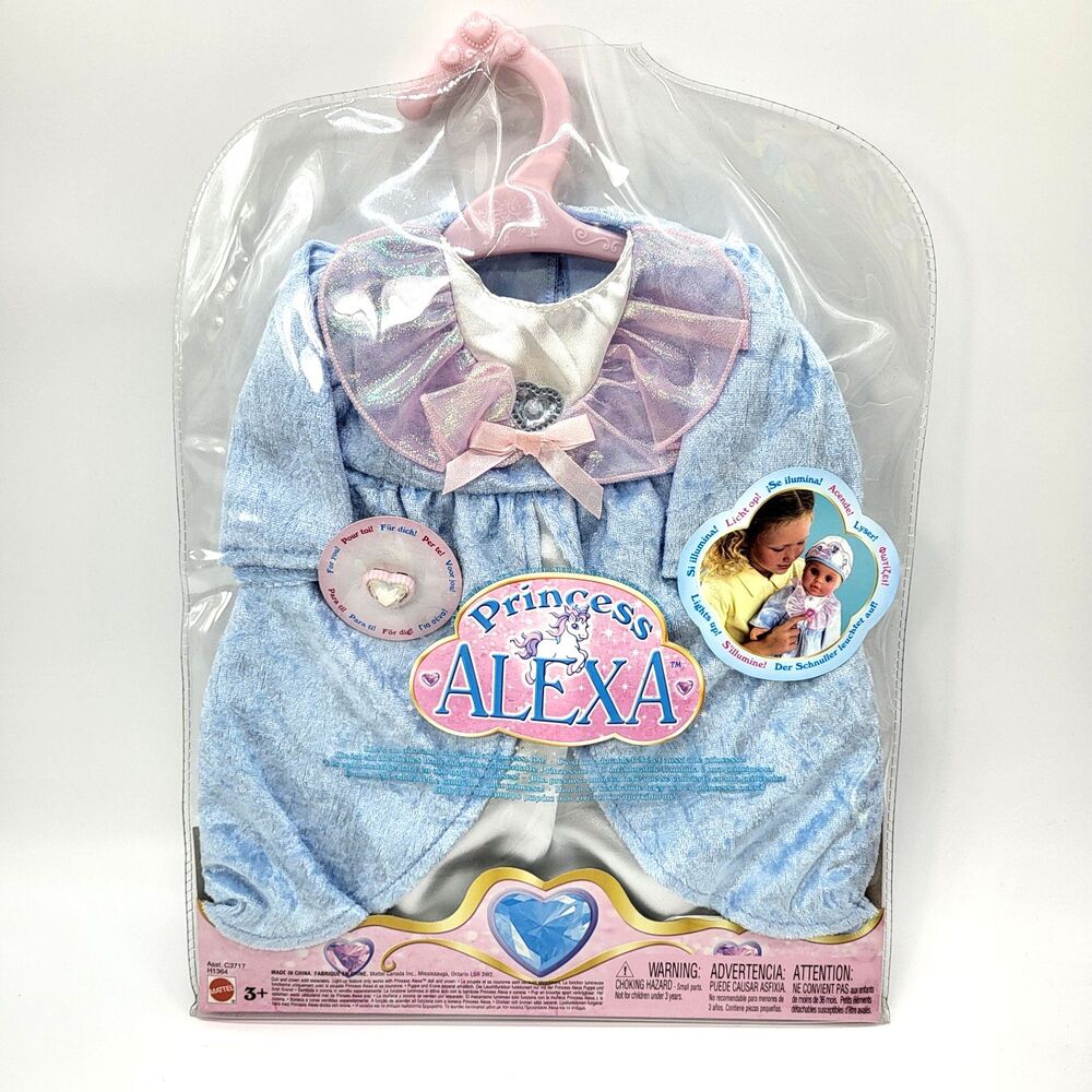 Mattel Princess Alexa Baby Fashion Cloth 2005 Outfit Doll Blue Velvet Dress